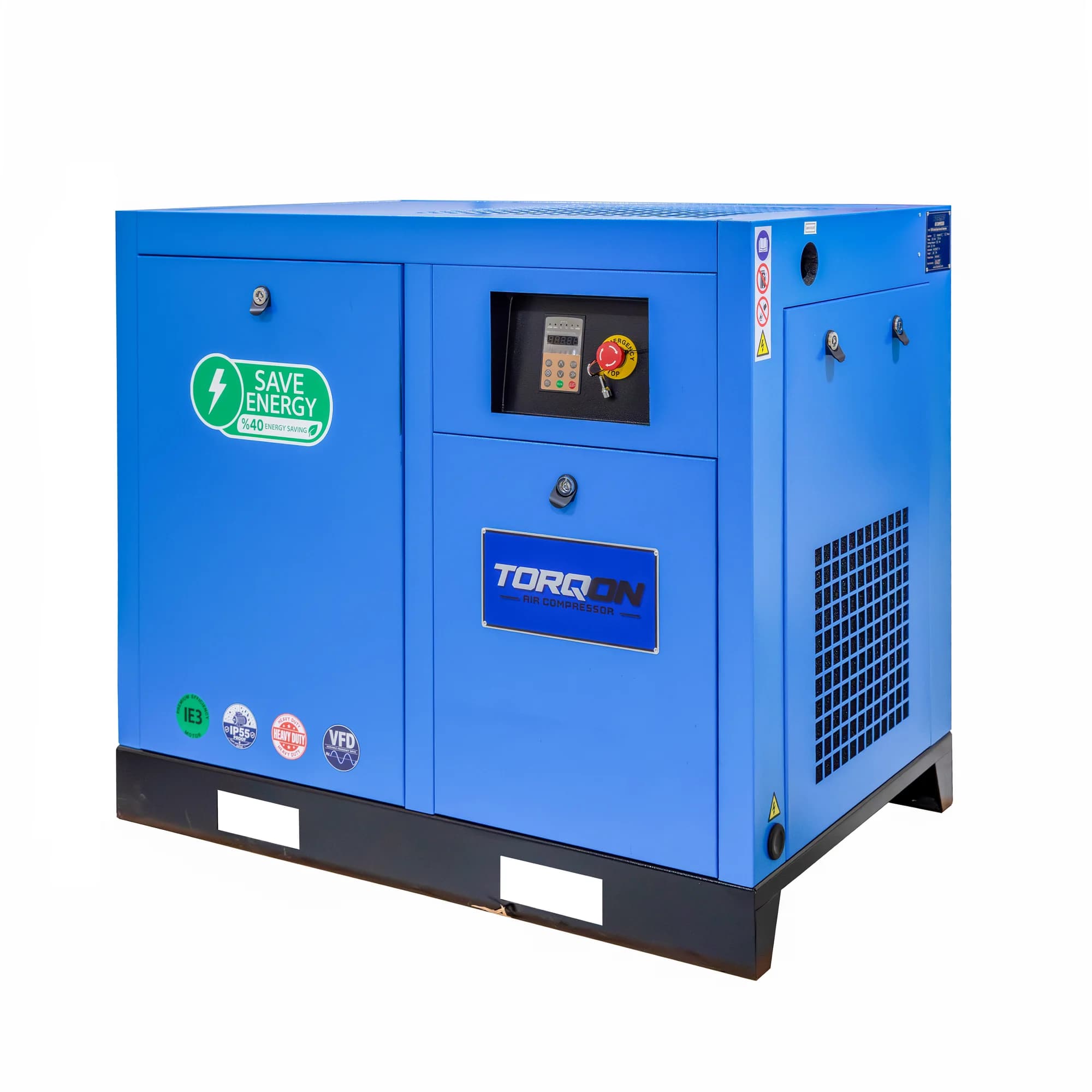 15 HP Variable Speed Drive (VFD) Rotary Screw Air Compressor | 1-3 Phase | 208-230 Volts | 64 CFM